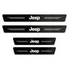 1/4/5PCS Auto Carbon Fiber Door Sill Trim Anti-Scratch Protective Sticker for Jeep Renegade Wrangler JK Grand Cherokee Compass ALW1