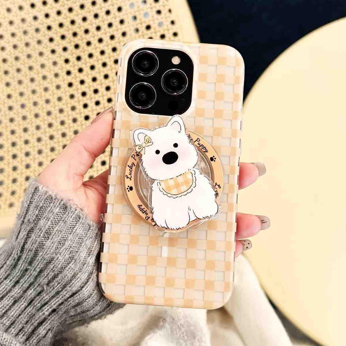 Cartoon Dog MagSafe-Compatible Magnetic Phone Holder