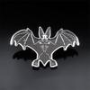 Hexe Fledermaus Schädel Brosche Edelstahl Silberfarbe Goth Heidnisch Tier Skelett Tasche Zubehör Anstecknadel Grunge Schmuck X7012S02