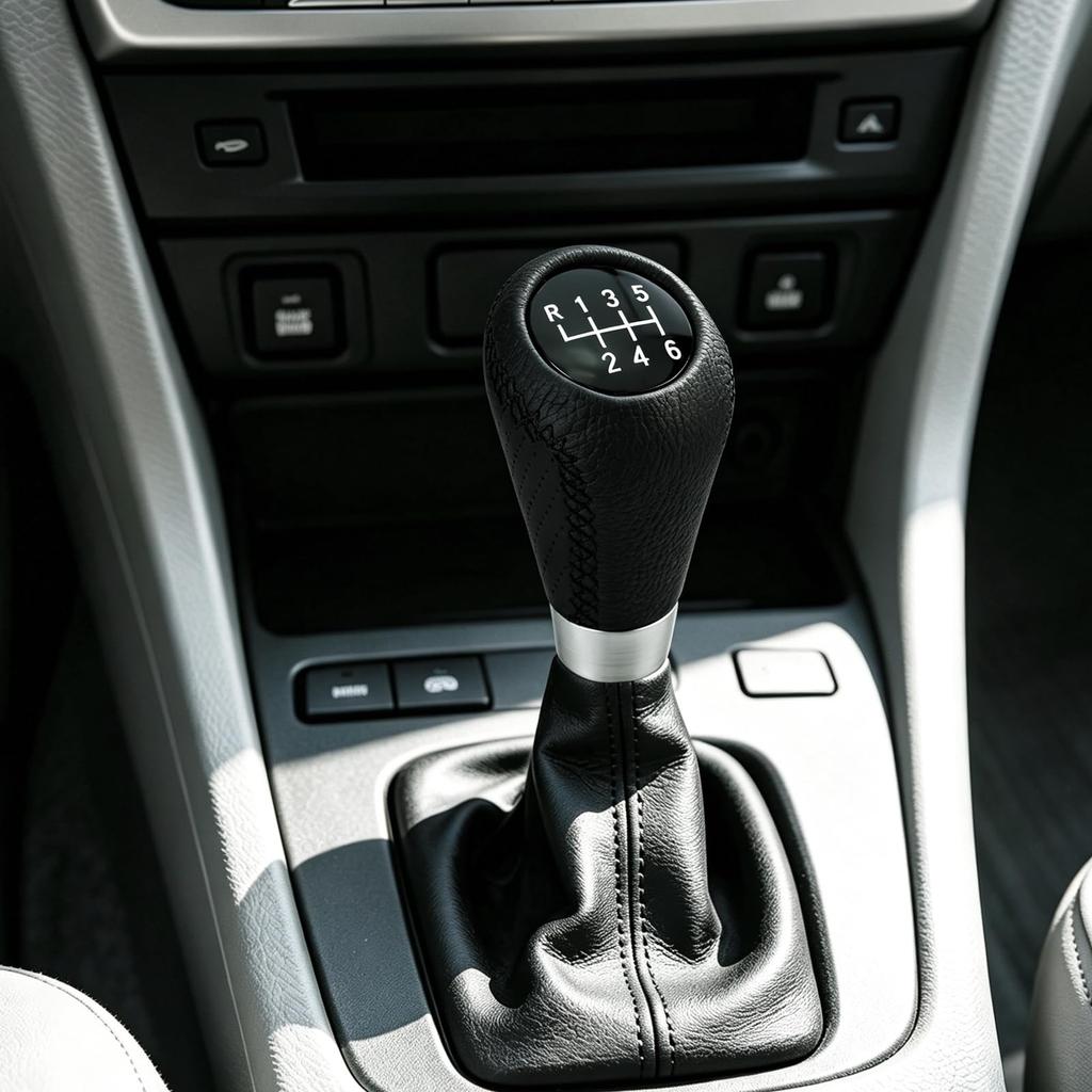 Abfer shift knob PU lever handle shifter vehicle car interior 6-speed - automatic/manual accessories, (black)