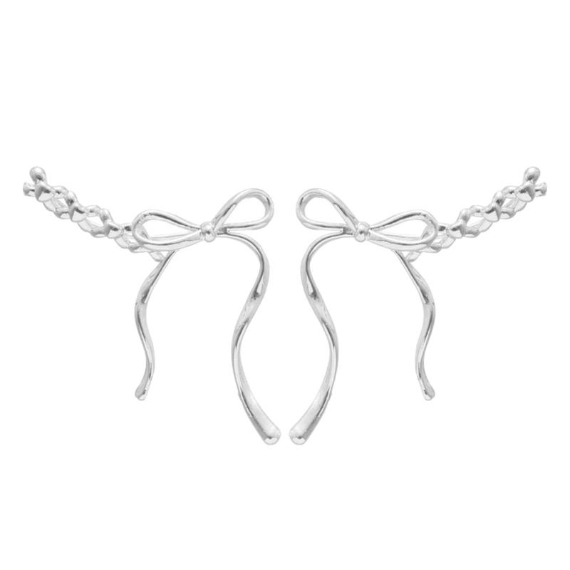 Stylish Copper Bowknot Drop Earrings Fashion Accessory Ideal for Enhancing Outfits at Various Event