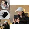 Fashionable Women's Thickened Baseball Cap With Faux Rabbit Fur Warm And Elegant