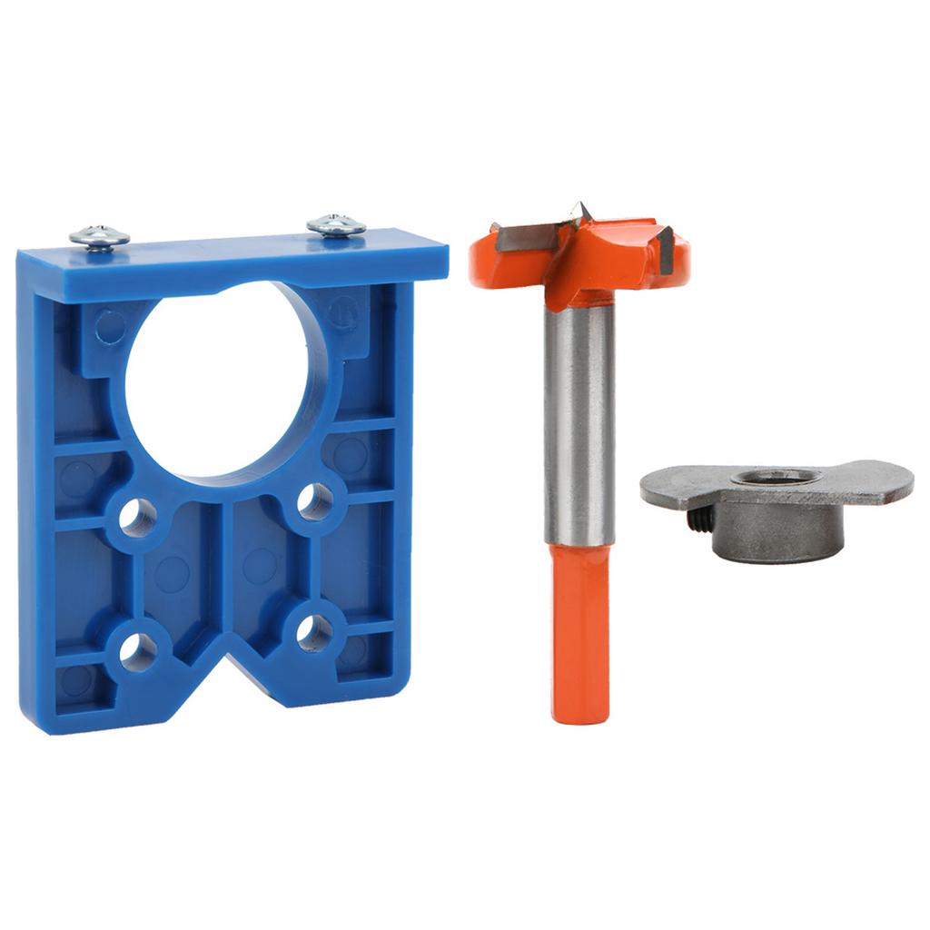Hinge Hole Opener Accuracy Locator Door Drilling Guide Drilling Jig Pencil Screw 35mm