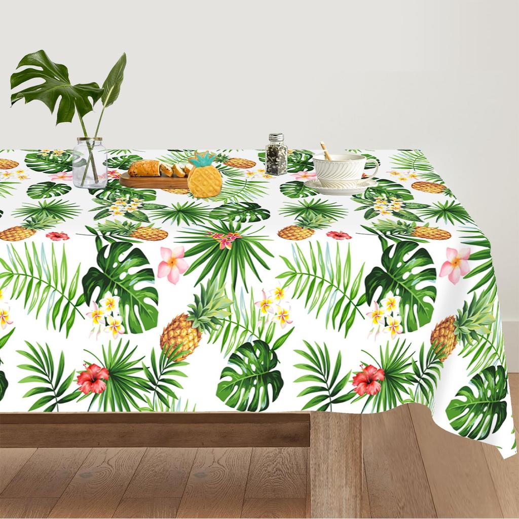 220*130cm Hawaii Tablecloth Plastic Tropical Pineapple Table Cover Happy Birthday Party Decoration Summer Beach Party Supplies