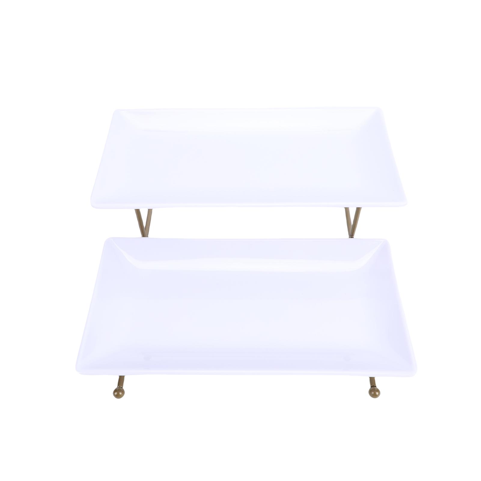 

Dessert Stand Multi Tier Food Display Rack with Metal Folding Frame Food Presentation Dessert Server Display for Party Wedding Birthday Buffet