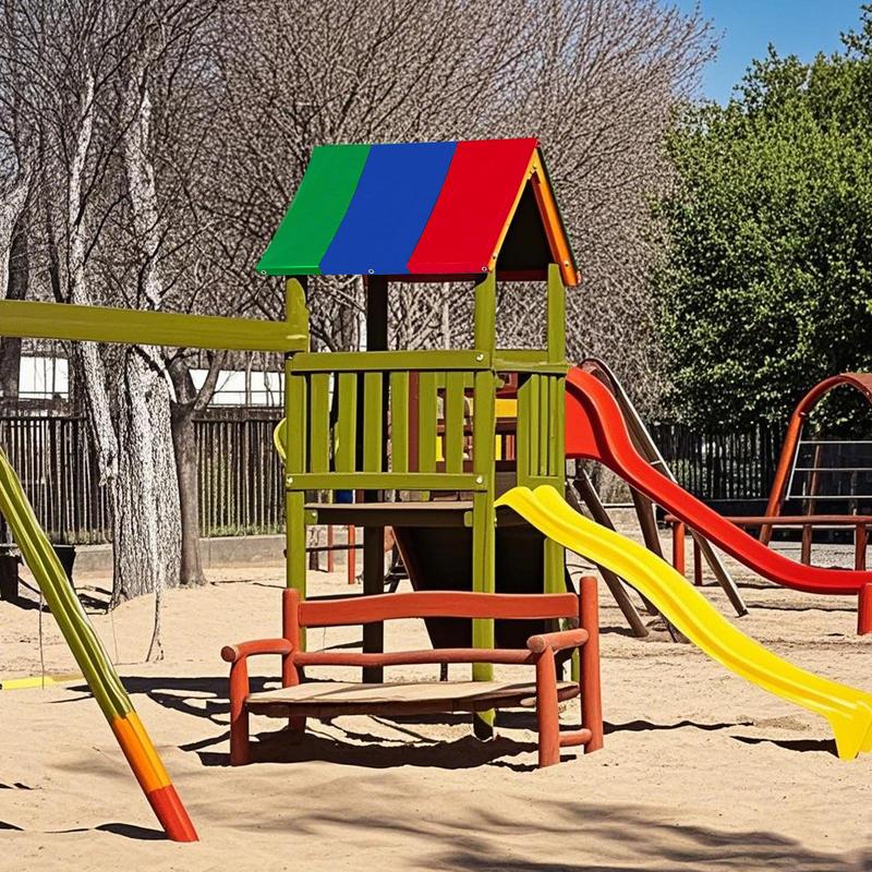 1pcs UV-resistant Swing Set Replacement Tarp Waterproof Kids Playground Roof Canopy Cover Outdoor Swingset Slide Sun Shade
