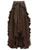 Gothic Vintage Midi Skirt With Elastic Waist For Women Spring 2024 Casual Wear