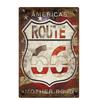 Vintage USA Route 66 Sign Metal Tin Plate Bar Pub Club Man Cave Wall Decoration Plaque Retro Poster Home Decor 30X20CM