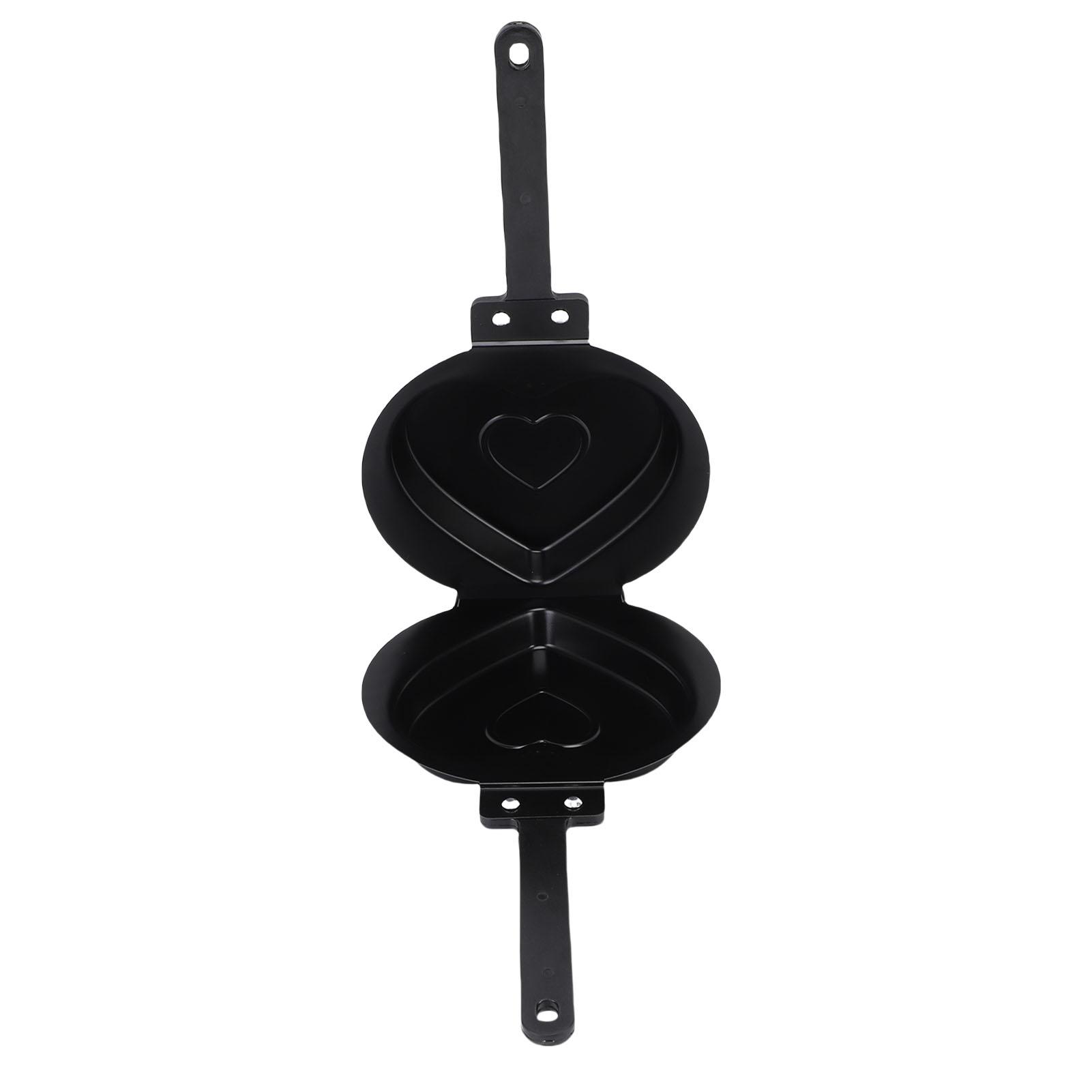 

Cake Griddle Pan Non Stick Coating Multifunctional Fast Double Sided Frying Pan for Breakfast чёрный