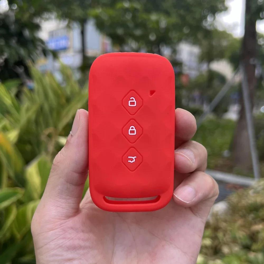3 Button Silicone Car Key Cover Protect Case Set for Baojun 510 730 360 560 RS-5 530 630 Wuling Hongguang S Keychain Accessories
