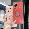 Xiaomi13 13lite Luxury Plating Ring Holder Stand Case For Xiaomi Mi 13 Lite Pro Ultra 5g Soft Silicone Back Cover On Xiomi Mi13