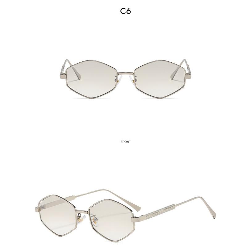 Women's sunglasses - unisex fashion polygonal metal sunglasses