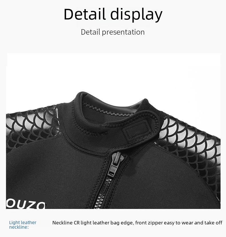 New 3mm Unisex Short-Sleeve Diving Suit - Thick, Warm, and Cold-Resistant for Surfing and Jellyfish Protection