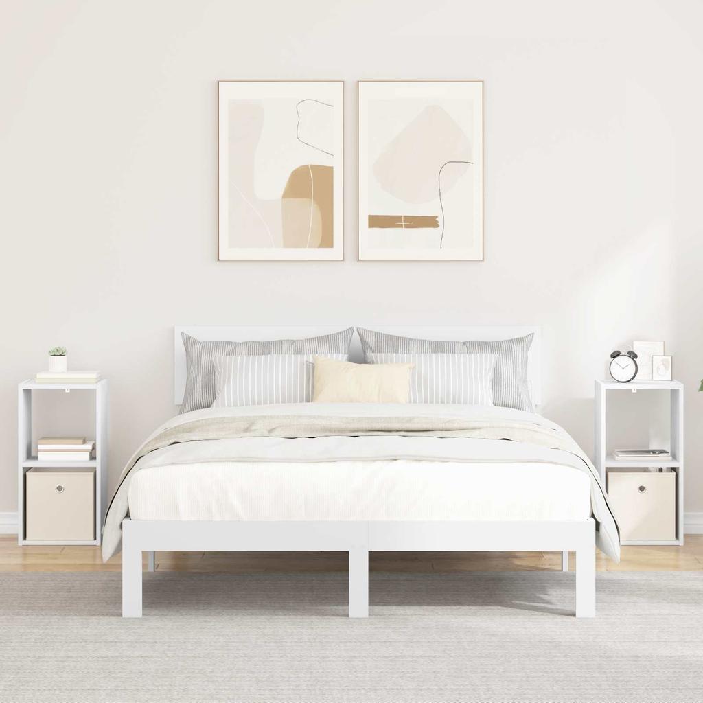 Nightstand 2 pcs White 30.5 x 27 x 59.5 cm Engineered Wood