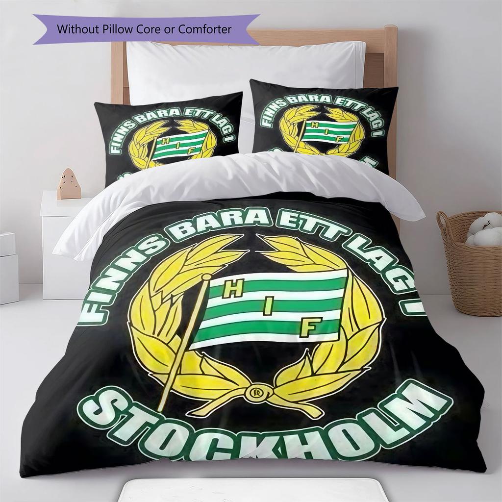 Hammarby IF Poster Bedding Quilt Set Quilt Cover Pillowcase Home Decoration Birthday Gift (1 * Duvet Cover + 2 * Pillowcase, Without Core)
