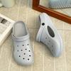 Men's Plus Size Fashion Casual 2-Way Closed Toe Slippers Outdoor Wear High Elastic Thick Sole Beach Shoes