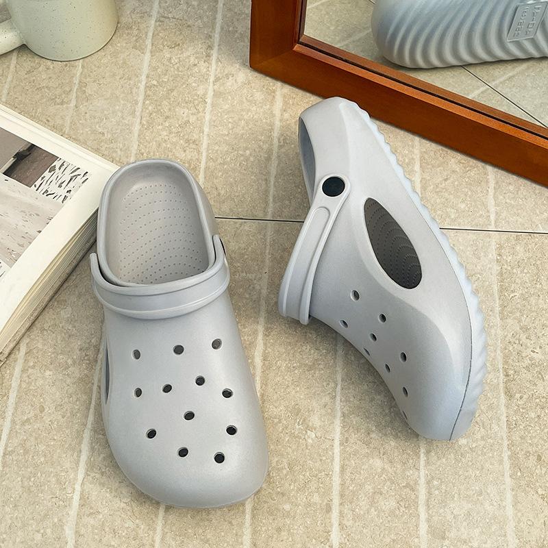 Men's Plus Size Fashion Casual 2-Way Closed Toe Slippers Outdoor Wear High Elastic Thick Sole Beach Shoes