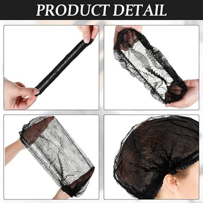 100PCS Disposable Hair Head Covers Anti Dust Net Bouffant Caps for Kitchen Beauty Shower Bathing Cap Breathable Dustproof Hats