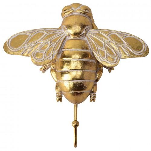 Hestia Resin Bee Wall Hook oro