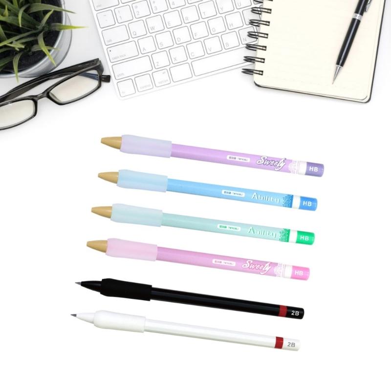 Student Mechanical Pencil Slip Resistant Silicones Grip, Posture Correction Automatic Pencil Twist Action for Student
