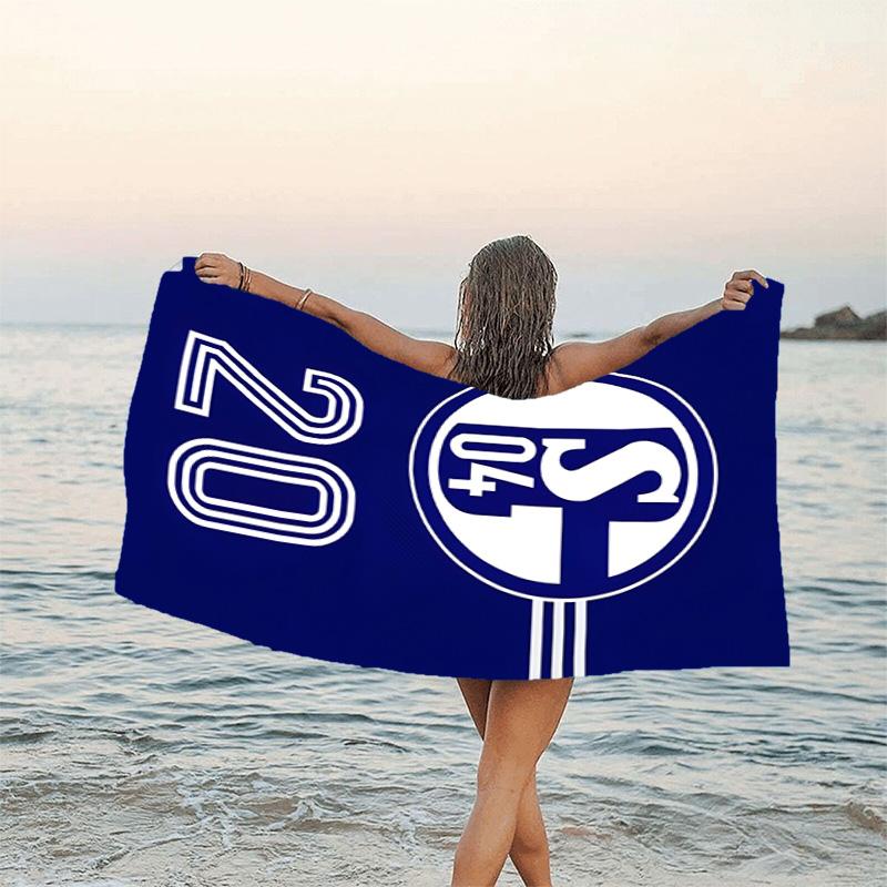 1 pezzo Squadra di Calcio (48) Asciugamano da Spiaggia, Attrezzatura da Spiaggia e Piscina sul Mare, Fantasia alla Moda, Rettangolare, Essenziali da Viaggio