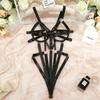 European & American Classic Women's Summer Elastic Strappy Bodysuit - Black