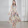 2024 Sleeveless High-Waist A-Line Skirt with Three-Dimensional Tailoring