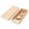 Shingon Buddhist Prayer Invitation Matte Shakusanpei x Golden Brown Bonten in a Paulownia Wood Box and Beads, Style, Polished, (130cm 30cm),