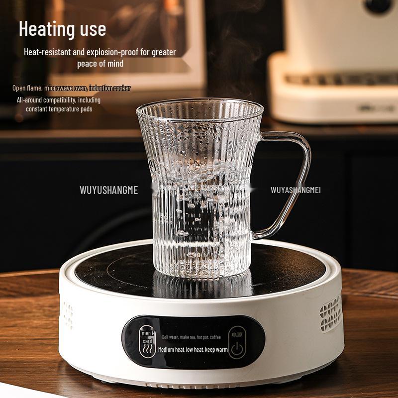 High-Temperature Resistant Borosilicate Glass Cup with Handle - Explosion-Proof Tea and Milk Cup