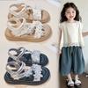 Girls Pearl Floral Princess Sandals Summer Non Slip Soft Sole Beach Shoes All-Match Kids Footwear