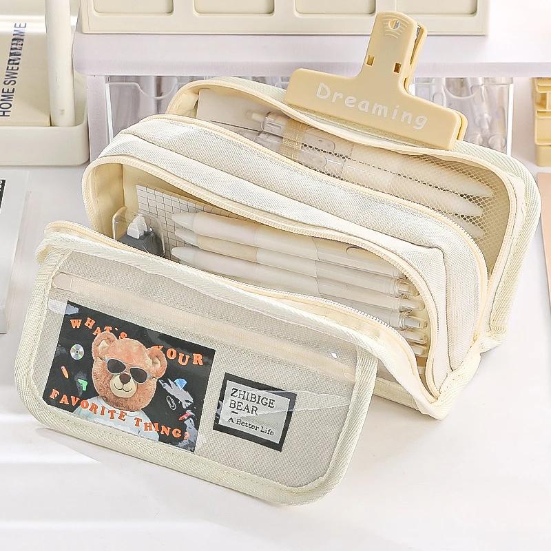 Pain Bag Pencil Case Large Capacity Student High Value Stationery Storage Box New Simple Pencil Case Storage Bag
