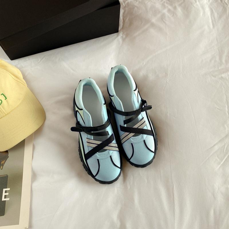 

Туфли Мэри Джейн на платформе Женские 2025 Новые Ретро Универсальные Кроссовки-балетки на липучке Dexun Shoes Women 40