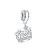 New 925 Silver Mother's Day Themed Love Family Crown Pendant Beads fit Original Bracelets Necklaces DIY Jewelry Gifts