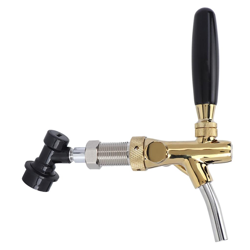 Stainless Steel Adjustable Beer Faucet Tap with Ball Lock for Homebrew Barrel Wine Beverage