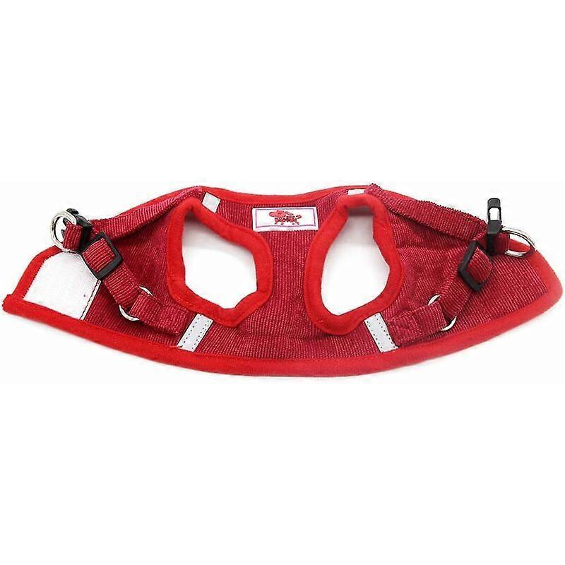 Dww-(XS, Red) Soft Mesh Fabric Training Harness Vest for Dogs, Cats, and Small Animals