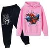 Kids Trendy Printed Pullover Hoodie and Sweatpants Set - Loose Fit Long Sleeve Casual 2 Piece Outfit