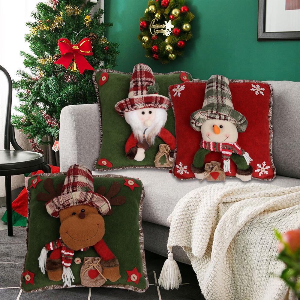 

Cross-border Christmas Snowman Burlap Pillowcase Ornaments