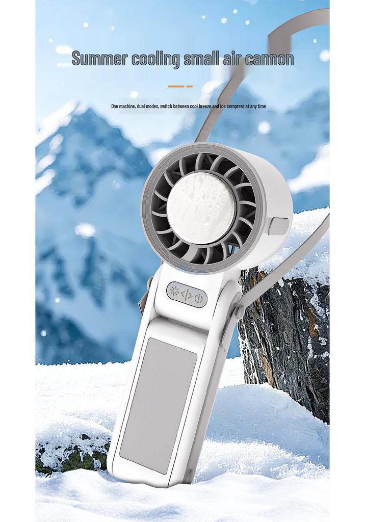 Portable USB Rechargeable Mini Fan with Phone Holder and Foldable Design