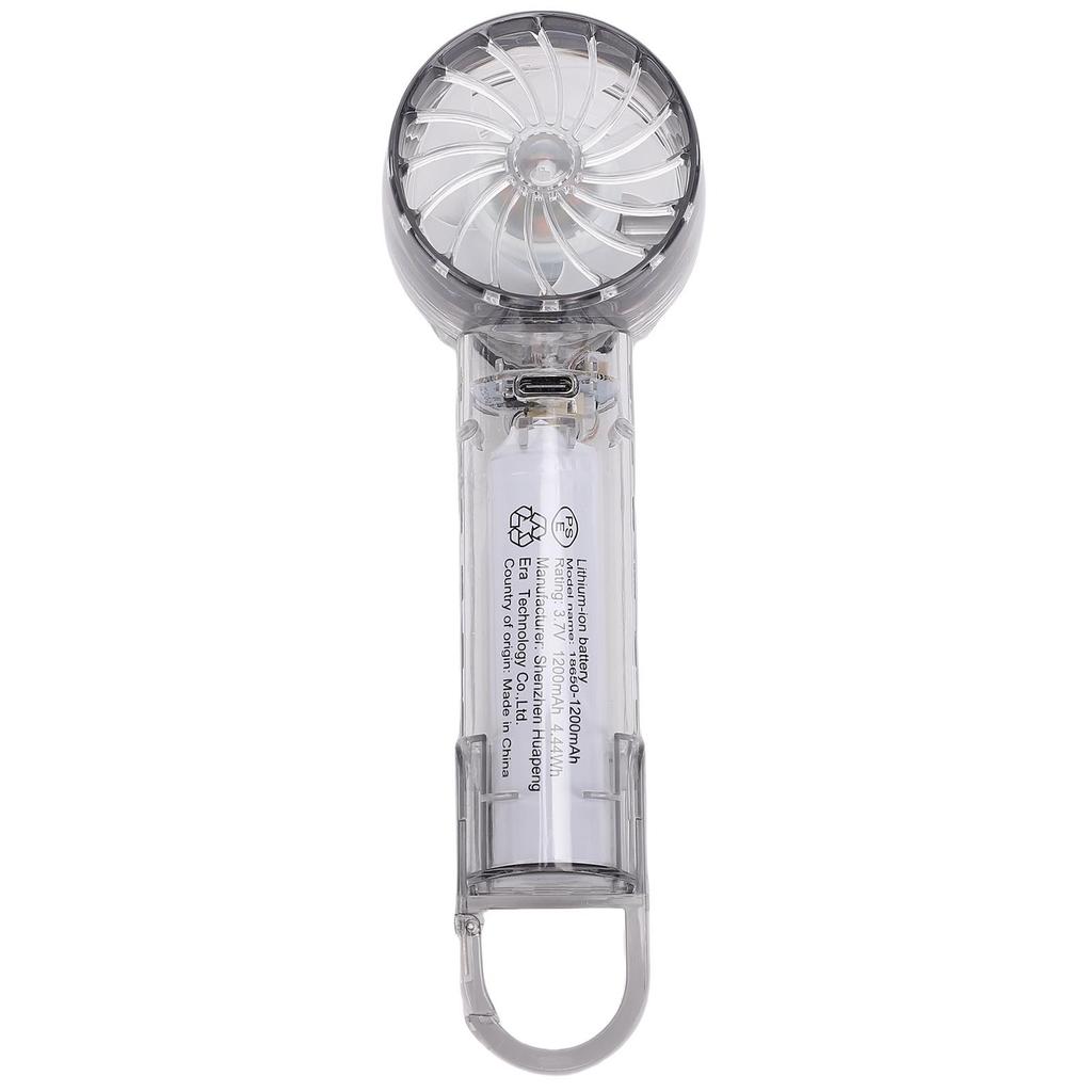 Handheld   Fan 3 Gear Speeds and Cooling Mode USB Ice Compress Transparent Outdoor Handheld Fan for Travel