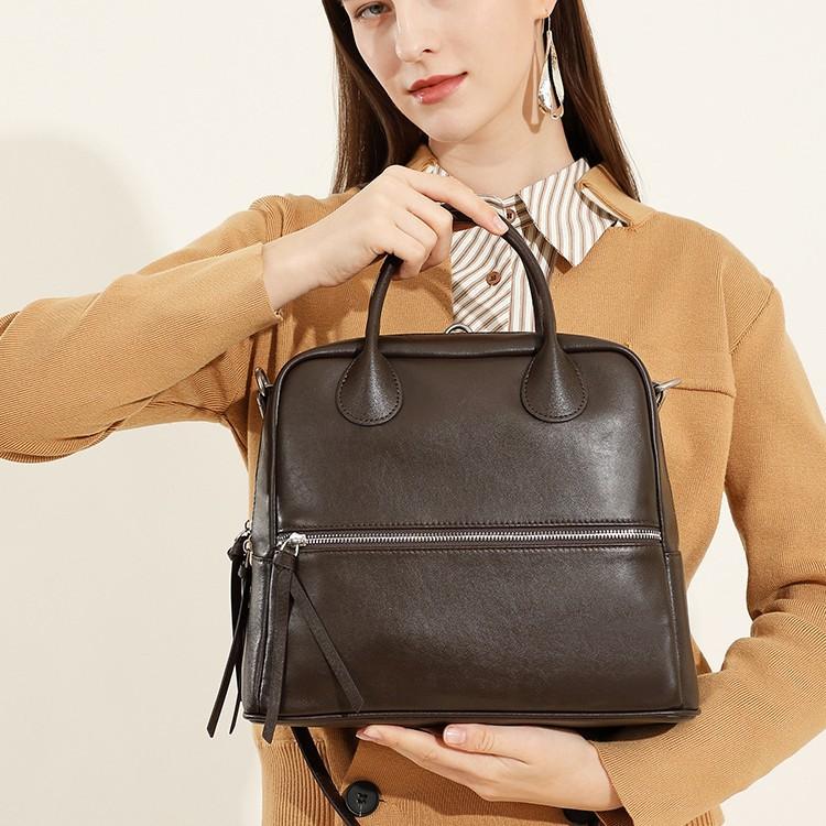 Plecak wielofunkcyjny Skóra bydlęca Duża pojemność Przenośna torba listonoszka Teksturowany plecak damski