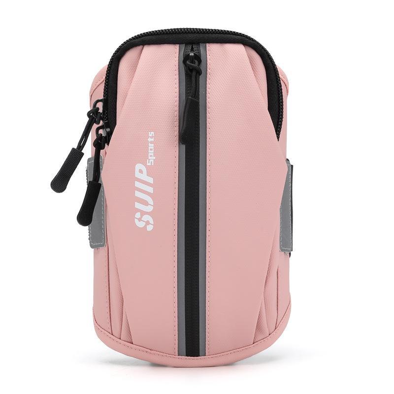 

Водонепроницаемый унисекс спортивный чехол для руки и мобильного телефона applicable to mobile phones below 6.8 inches розовый