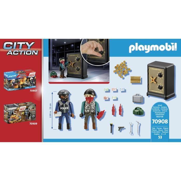 Playmobil 70908 Starter Pack Police Vault Burglar, Policemen, Ages 5+