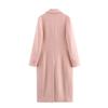 Womens Solid Color Mid-Length Blend Wool-Like Coat 2026 Streetwear Outerwear