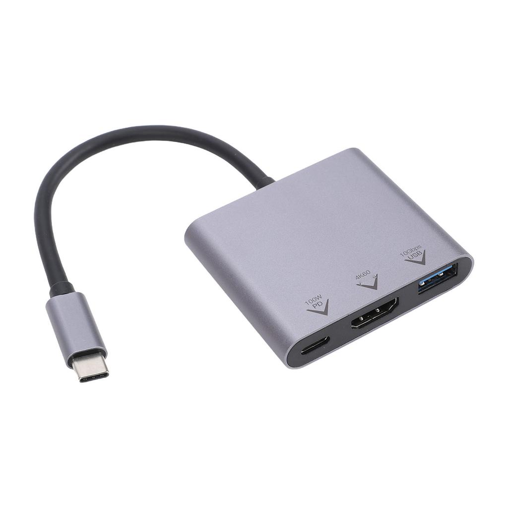 USB C Hub 3 in 1 Multiport Adapter 4K HD Multimedia Interface PD100W Port USB3.2 OTG Port Type C Docking Station for