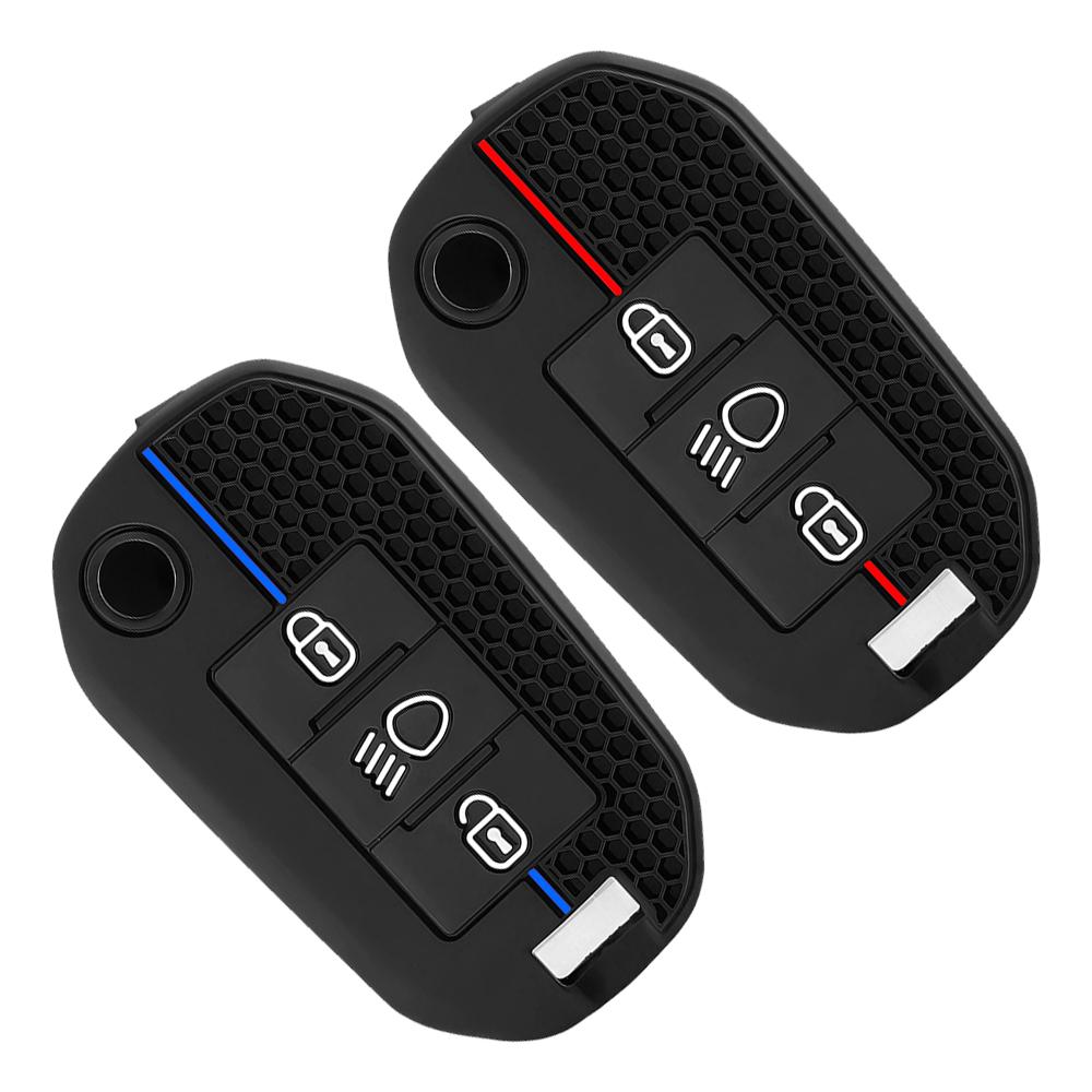 Remote Silicone Car Key Chain Ring Shell Cover Case Holder 3 Button For Peugeot 208 301 308 508 5008 3008 Citroen 2010 2026 2026