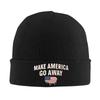 Make America Go Away Knitted Caps for Women Unisex Beanie Winter Hat Acrylic  Warm Melon Cap