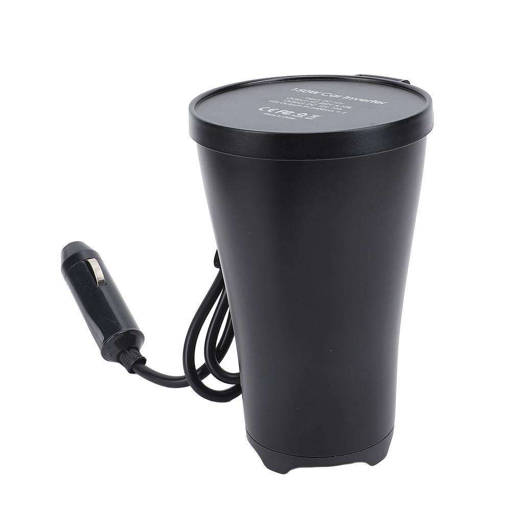 Power Inverter 150W 4 In 1 Cup Type 12V DC To 220V AC Car Inverter Converter with Dual USB Charger