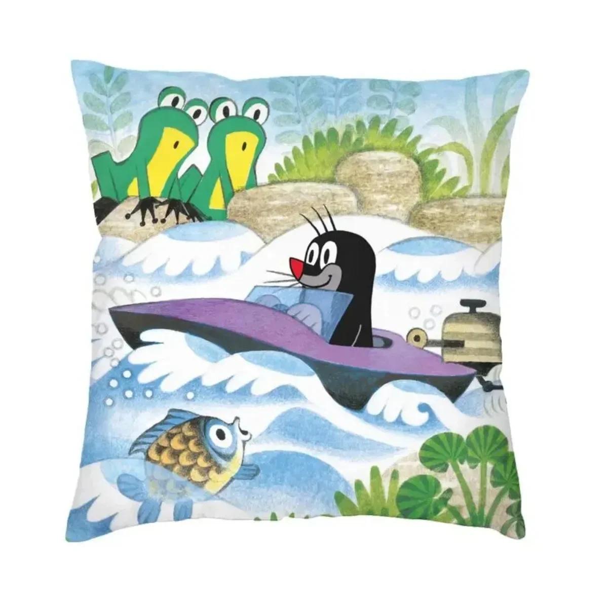 

Мода Наволочка Кулька Поліестер Чеські Мультфільми Кріт Моль Декоративна Подушка для Дивана Квадратна Наволочка Декорація для Спальні 45x45cm небо синє кольору