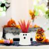 Ghost Planter Halloween Candy Bowl Ceramic Basket Box Cute Statue Decor For Holiday Indoor Table Outdoor Party Kitchen