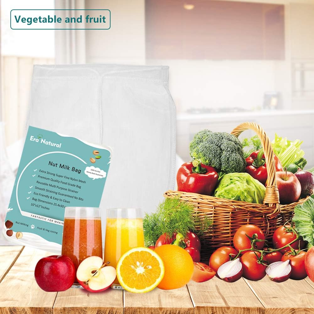 Nut Milk Bag Reble 3 Pack 12" x 10" Cheesecloth Bags for Straining Almond/Soy Milk Greek Yogurt Strainer Milk Nut Bag for Cold Brew Coffee Tea Beer